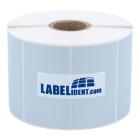 Thermotransfer-Etiketten 76,2 x 25,4 mm, silber, 3.000 Checkerboard Sicherheitsetiketten auf 1 Rolle/n, 1 Zoll (25,4 mm) Kern, Polyesteretiketten