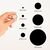 Markierungspunkte Ø 20 mm, schwarz, 1.000 runde Etiketten auf 1 Rolle/n, 3 Zoll (76,2 mm) Kern, Folienpunkte permanent, Verschlussetiketten