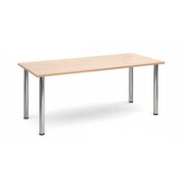 Meeting room tables with radial legs