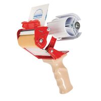 Pistol grip tape dispenser with brake