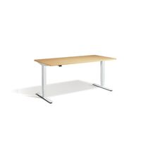 Adjustable height desk with dual motor