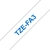 Brother TZeFA3 Ruban Textile COMPATIBLE de Etiquetas - Texte bleu sur fond blanc - Largeur 12mm x 3 mètres