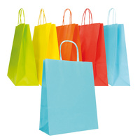 Shopper Twisted - maniglie cordino - 26 x 11 x 35 cm - carta biokraft - colori assortiti primavera/estate - Mainetti Bags - conf. 25 pezzi