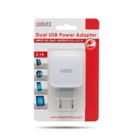 Delight 55045-2WH hálózati adapter 2x USB fehér