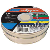 Flexovit 66252839907 Clipper® Multi-Materials Cutting Discs 115 x 22.23mm Pk 10