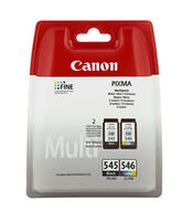 Canon PG-545, CL-546 Multi Pack w/ O SEC FINE Druckköpfe mit Schwarz- und Farbtinte
