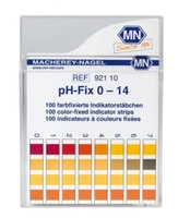 0 ... 14pH Tiras indicadoras del pH de color fijo universales