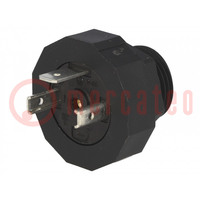 Connector: valve connector; socket; form A; 18mm; male; PIN: 3; 16A