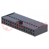 Plug; wire-board; female; C-Grid III; 2.54mm; PIN: 30; w/o contacts