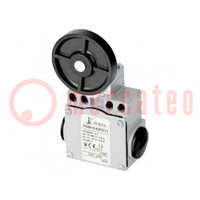 Limit switch; lever R 26,5mm, rubber roller Ø50mm; NO + NC; 10A
