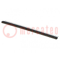 Connector: pin strips; socket; female; PIN: 40; straight; 2mm; THT