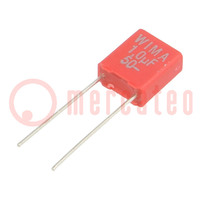 Kondensator: poliestrowy; 1uF; 30VAC; 50VDC; 5mm; ±5%; -55÷100°C