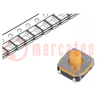 Microschakelaar TACT; SPST-NO; pos: 2; 0,05A/32VDC; SMT; geen; 3,4N