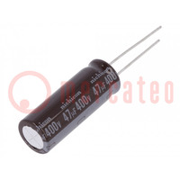 Condensatore: elettrolitico; THT; 47uF; 400VDC; Ø12,5x35,5mm; ±20%