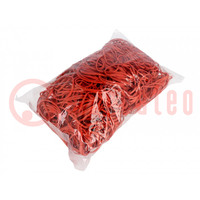 Rubber bands; Width: 3mm; Thick: 1.5mm; rubber; red; Ø: 50mm; 1kg