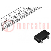 Tranzisztor: N-MOSFET; egysarkú; 20V; 500mA; Idm: 1A; 150mW; SSM
