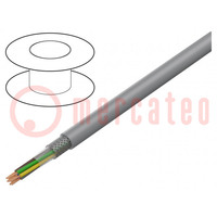 Cable; LiY-CY; 8x0,75mm2; PVC; gris; 300V; CPR: sin clasificación