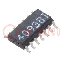 IC: digitaal; NAND; Ch: 4; IN: 2; CMOS; SMD; SO14; 3÷18VDC; -55÷125°C