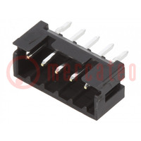 Socket; wire-wire/PCB; male; DF3; 2mm; PIN: 5; THT; on PCBs; tinned