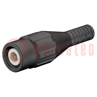 Connector: BNC; socket; black; Connection: crimped; Type: insulated