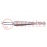 Tweezers; 125mm; Blades: curved,narrowed; universal