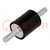 Vibration damper; M6; Ø: 20mm; rubber; L: 25mm; Thread len: 18mm