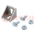 Angle bracket; for profiles; Width of the groove: 10mm; W: 38mm