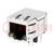Socket; RJ45; PIN: 8; shielded,with LED; Layout: 8p8c; THT