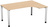 SoftForm-EDV-Tisch rechts, Buche hell, Gestell in alusilber. HxBxT 680 - 820 x 1600 x 1200 mm | GF1491