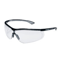 uvex Schutzbrille sportstyle, Scheibentönung: farblos, Rahmenfarbe: schwarz/grau