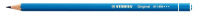 Premium-Buntstift STABILO® Original. auf Kaolinbasis, Stärke der Mine: 2,5 mm, Schreibfarbe der Mine: azurblau dunkel*****. Farbe des Schaftes: in Minenfarbe. 6,3 mm
