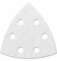 Fortis Klettschleifblatt Dreieck 94 x 94 mm, K 80, Korund weiß, 6 Löcher