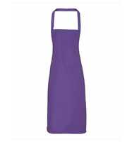 Premier Workwear Organic Cotton Bib Apron (No Pocket) PW102 60 x 87 cm Purple (ca. Pantone 269C)