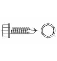 DIN 7504 Bohrschrauben - Blechgewinde 5,5 x 38, A2, Form K, Außensechskant