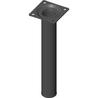 Produktbild zu Piedino per mobili tubo tondo ø 30 mm, lungh. 200 mm, acciaio nero