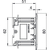 Skizze zu Einbau Steckdosenleiste EVOline Frame-Dock 3xSchukosteckdose Alu