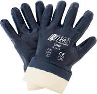 Nitril handschoen blauw manchet volledig gecoat maat 10