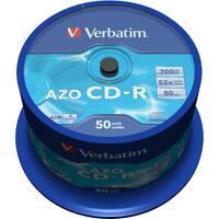 CD-R Verbatim 700MB 50pcs Pack 52x Spindel Azo crystal