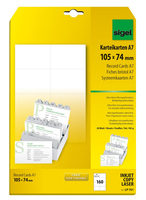 Sigel LP701 etiqueta sin adhesivo 160 pieza(s) Blanco Rectángulo