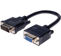 CUC Exertis Connect 127444 câble vidéo et adaptateur 0,15 m DVI-I VGA (D-Sub) Noir