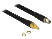 DeLOCK 2m RP-SMA/RP-SMA coax-kabel CFD400, LLC400 Zwart