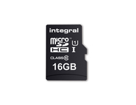 Integral UltimaPro 16 GB MicroSDHC Class 10 Memory Card up to 90 MB/s, U1 Rating Black 16 Go MicroSD UHS-I