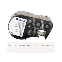 Brady M4-48-427 etiqueta de impresora Negro, Blanco Etiqueta para impresora autoadhesiva