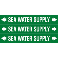 Brady ASMEPM-37X230MM-SEA WATER SUPPLY selbstklebendes Etikett Rechteck Permanent Mehrfarbig