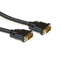 ACT SLAC DVI-D connection cable male - male 15 m DVI-Kabel Schwarz