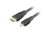 Lanberg CA-HDMI-12CC-0018-BK kabel HDMI 1,8 m HDMI Typu A (Standard) HDMI Typu D (Micro) Czarny