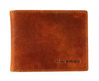 Maverick MAV-NM-003-25 Geldbörse, Kartenetui/Reisedokumentenhülle Briefttasche Farbe Cognac Leder