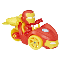 Marvel Spidey e I Suoi Fantastici Amici, set Iron Racer, action figure, veicolo e accessorio