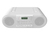 Panasonic RX-D550-W: Powerful, Portable & Multisource Compatible FM Radio, with Bluetooth, USB, CD, 20W Hordozható Analóg és digitális Fehér