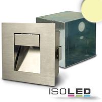 Article picture 1 - LED recessed light rectangular IP44 :: stainless steel :: 1W :: warm white